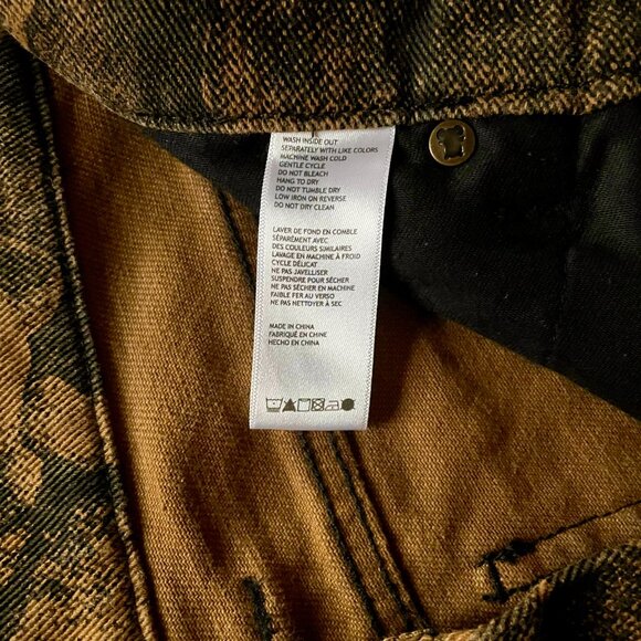 Teddy Fresh Unisex Brown Teddy Bears Straight Leg Carpenter Jeans Pants size 28 - Picture 6 of 7